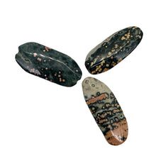 Load image into Gallery viewer, Ocean Jasper Old Stock Long Oval Beads| 45x22x6 to38x20x7mm| Pink, Gray| 3 Beads