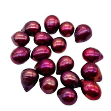 Load image into Gallery viewer, Radiant Raspberry 10x9mm to13.5x9mmteardrop Briolette Pearl Strand 110131