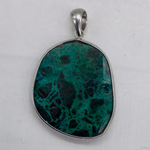 Load image into Gallery viewer, Chrysocolla Sterling Silver Oval Pendant | 2" Long | Blue, Green | 1 Pendant |