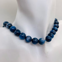 Load image into Gallery viewer, Kyanite AAA 16" Round Bead Strand | 10 to 11mm | Flashing Blue | 39 Beads |