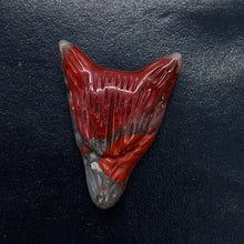 Load image into Gallery viewer, Red Jasper Carving Wolf Head Pendant Bead | 40x30x10mm | Red | 1 Bead |