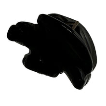 Load image into Gallery viewer, 2 Soaring Carved Onyx Eagle Animal Beads | 18x18x7mm | Silver black