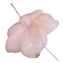 Load image into Gallery viewer, Pink Peruvian Opal Carved 34cts Flower Pendant Bead | 35x32x4mm | Pink | 1 Bead|