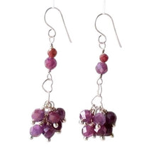 Load image into Gallery viewer, Love Purple Sapphire & Silver Heart Earrings 306622