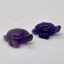 Load image into Gallery viewer, Majestic 2 Carved Amethyst Sea Turtle Beads