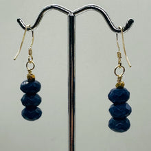 Load image into Gallery viewer, Designer Blue Sodalite 14K Gold Filled Dangle Earrings 1 1/4 Inch Drop
