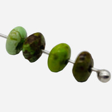 Load image into Gallery viewer, Gaspeite High Grade 5mm Rondelle Beads | 5mm | Green Brown | 4 Beads |