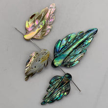 Load image into Gallery viewer, Abalone Leaf Pendant Beads | 21x10x2.5 - 32x20x2.5mm | Purple Blue |  Bead(s)