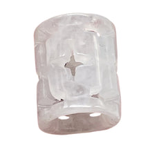 Load image into Gallery viewer, Jade AAA Carved Barrel Beads | 11x9mm | White | 1 Bead |