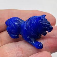 Load image into Gallery viewer, Crouching Lion Opalized Glass Lion | 1 Figurine | | 50x28x17mm | Blue