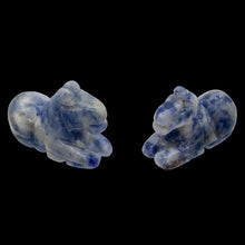 Load image into Gallery viewer, Trusty 2 Carved Sodalite Horse Pony Animal Beads | 20x14x8mm | Blue