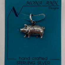 Load image into Gallery viewer, Lucky Pig Sterling Silver Charm | 1/2" Long | Silver | 1 Pendant |