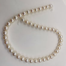 Load image into Gallery viewer, Bridal Perfect Pearl Strand Perfect Round Pearls | 10 - 9mm | White | 45 Pearls|
