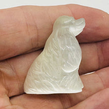 Load image into Gallery viewer, Cocker Spaniel Carved Statue | 1 Figurine | | 37x30x23mm | Clear, White