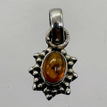 Load image into Gallery viewer, Amber Sterling Silver Bezel Set Pendant | 1/2" Long | Amber | 1 Pendant |