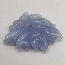 Load image into Gallery viewer, Chalcedony 28ct Hand Carved Flower Bead | 33x25x5mm | Blue | 1 Pendant Bead |