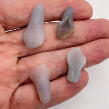 Load image into Gallery viewer, Chalcedony Carved Lily Flower Beads| 33x16x10 to 26x13x8mm | Lignt Lavender | 4|