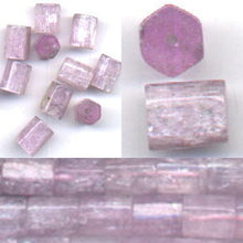 Load image into Gallery viewer, Kunzite Premium Hexagon Tube Beads | Pink | 8x12mm | 2 Beads |