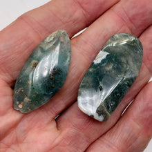 Load image into Gallery viewer, Ocean Jasper Old Stock Long Oval Beads| 45x22x6 to38x20x7mm| Blue, Gray| 2 Beads
