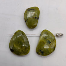 Load image into Gallery viewer, Turquoise Faustite Freeform Beads| 28x19 to 27x18m | Chartreuse, Black| 3 Beads|