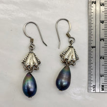 Load image into Gallery viewer, Rainbow Pearl Sterling Silver Dangle Earrings | 1 1/2" Long | Lavender | 1 Pair|