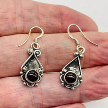 Load image into Gallery viewer, Stellar Red Garnet Sterling Silver Drop/Dangle Earrings | 1 1/4" Long |
