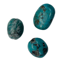 Load image into Gallery viewer, Turquoise Nugget Beads |19g | | 25x10 to 18x13mm | Blue, Black | 3 Beads |