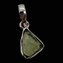 Load image into Gallery viewer, Moldavite 8.75ct Sterling Silver Triangle Pendant| 7/8" Long | Green | 1 Pendant