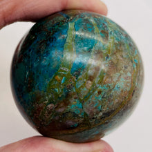 Load image into Gallery viewer, Chrysocolla Display Sphere | 2" | Green Blue Tan | 232g | 1 Collector's Item |