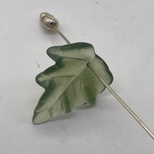 Load image into Gallery viewer, Serpentine New Jade Leaf Pendant Bead | 24x22x4mm | Fern Green | 1 Bead |