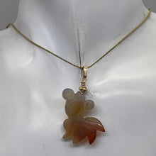 Load image into Gallery viewer, Hand Carved Carnelian Agate Koi Gold Fish Pendant | 1 3/4" Long |