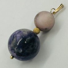 Load image into Gallery viewer, Charoite, Peruvian Opal 14K Gold Filled Pendant | Purple, Pink | 1 7/8" Long |
