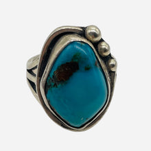 Load image into Gallery viewer, Turquoise Sterling Silver Oval Ring | 10 | Blue | 1 Ring |