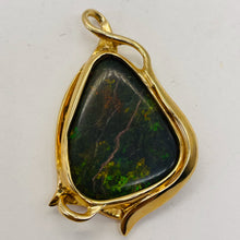 Load image into Gallery viewer, Stunning 14K Opal Goddess Pendant | 2 1/4" Long | Fire Green Red | 1 Pendant |
