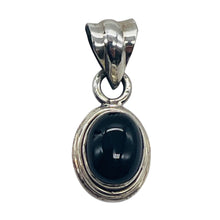 Load image into Gallery viewer, Onyx Sterling Silver Drop Pendant | 3/4" Long | Black | 1 Pendant |
