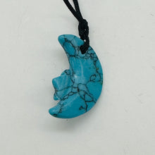 Load image into Gallery viewer, Howlite Star and Moon Pendant Necklace | 3/4' Long | Blue | 1 Pendant Necklace |