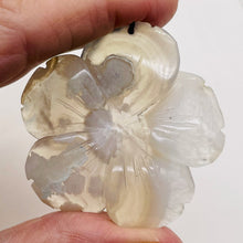 Load image into Gallery viewer, Quartz Pendant Flower | 55x8mm | Lavender White | 1 Bead |