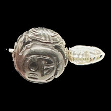 Load image into Gallery viewer, Dragon Long Life Carved Onyx Round Pendant Bead | 12mm | Black | 1 Bead |