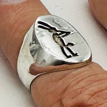 Load image into Gallery viewer, Kokopelli the Trickster Oval Ring | 7 | Silver | 1 Sterling Silver Ring |