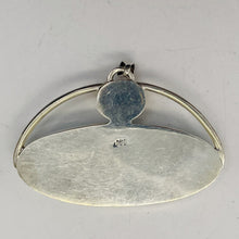 Load image into Gallery viewer, Turquoise Orange Moonstone Sterling Silver Oval Pendant|1 3/4" Long|Orange Fire