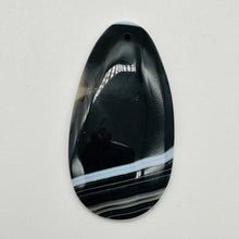 Load image into Gallery viewer, Sardonyx Focal Pendant Bead | Black, White | 60x33x6mm | 1 Bead |