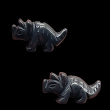 Load image into Gallery viewer, Triceratops Hematite Dinosaur Beads | 22x12x7.5mm | Silver Black