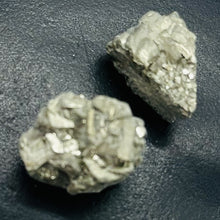 Load image into Gallery viewer, Pyrite Crystal Nugget Beads | 24x24x19mm to 22x16x16mm | Silver Gold | 2 Beads |