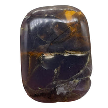 Load image into Gallery viewer, Purple Sage Plume Agate Rectangle Pendant Bead| 39x30x8mm | Purple, Bronze | 1 |