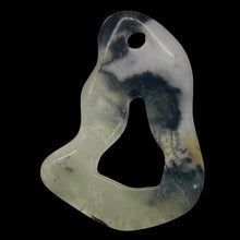 Load image into Gallery viewer, Serpentine New Jade 14g Irregular Loop Pendant Bead | 54x40x5mm | Gray, White |