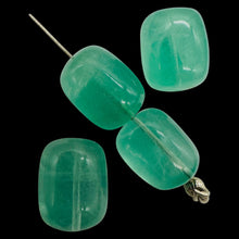 Load image into Gallery viewer, Natural Seafoam Green Fluorite Beads 4pc 19x14mm Blue Purple China