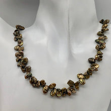 Load image into Gallery viewer, Golden Green Dragonskin Keishi FW Pearl Strand | 11x4 to 9x4mm| Gold/Green| 80 |