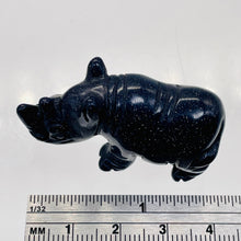 Load image into Gallery viewer, Hand-Carved Sparkling Standing Rhinosceros | 1 Figurine | | 1" Tall | Purple