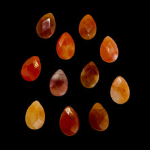 Load image into Gallery viewer, 3 Sweet 15x10x5mm Mandarin Botswana Agate Briolette Beads 007254