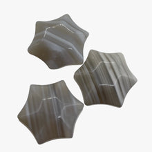 Load image into Gallery viewer, Twinkle 3 Carved Grey Agate 6-Point Star Beads 9245GA